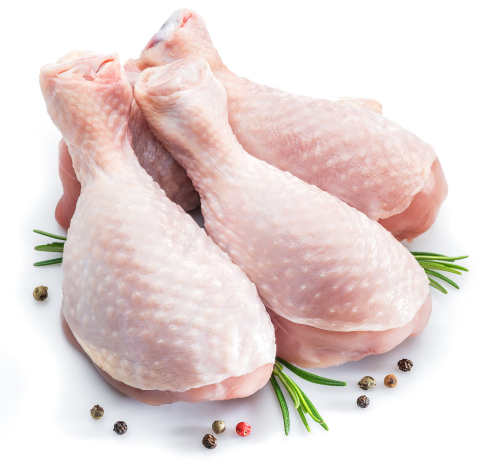 HALAL Fresh Chicken Drumsticks – Skin-On, Bone-In (11 lb Pack) 2.55 Lb
