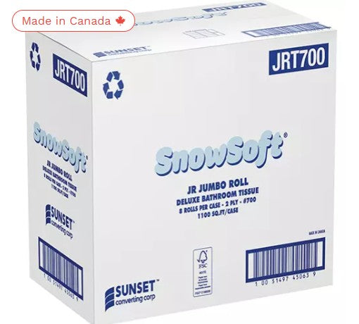 Snow Soft Jr. Jumbo Rolls Bathroom Tissue SUN700