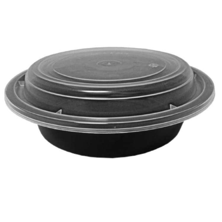 RC48 – 9" Round Microwaveable Food Container (48oz) – 150/Case