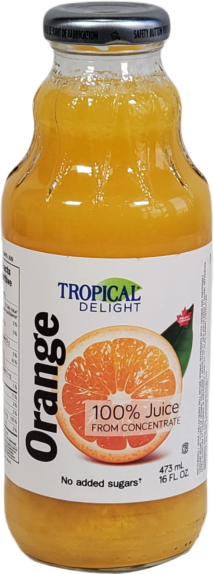 Tropical Delight Orange Juice โ 473ml Bottles (12 Pack Case)