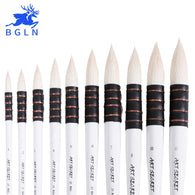 1Piece Wool Hair Watercolor Paint Brush Professional Pointed Black&White Handle Painting Brushes Art Supplies 23RSG