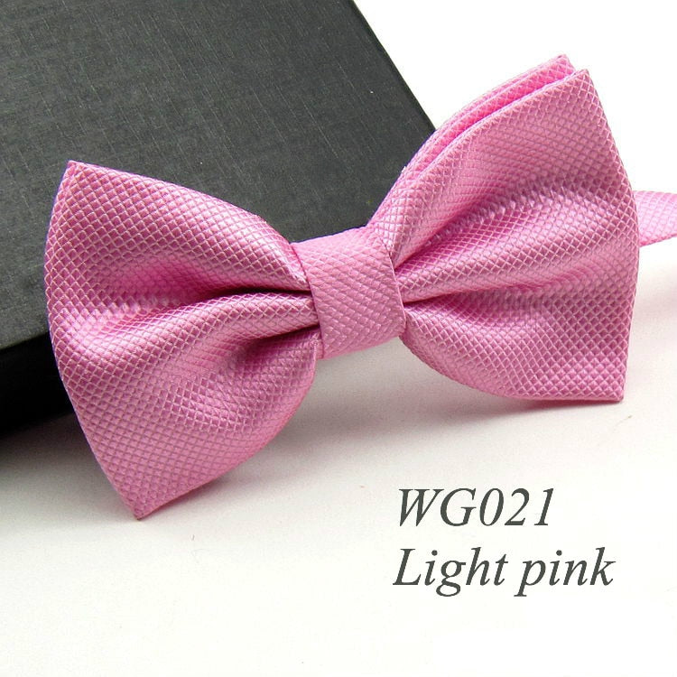 20 Colors Solid Fashion Bowties Groom Men Colourful Plaid Cravat gravata Male Marriage Butterfly Wedding Bow ties