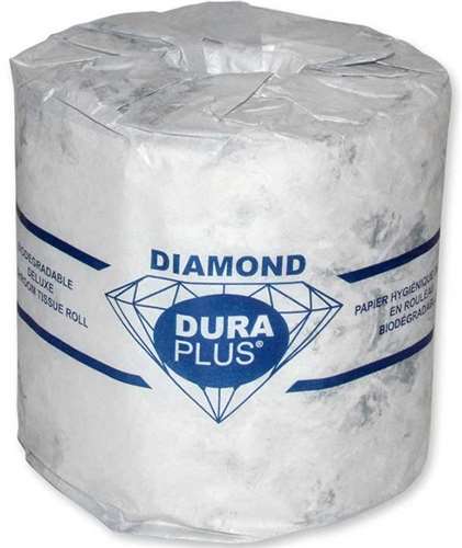 Dura Plus White 2 Ply Diamond Quality Bathroom Tissue 500 Sheets, 48/Pack
