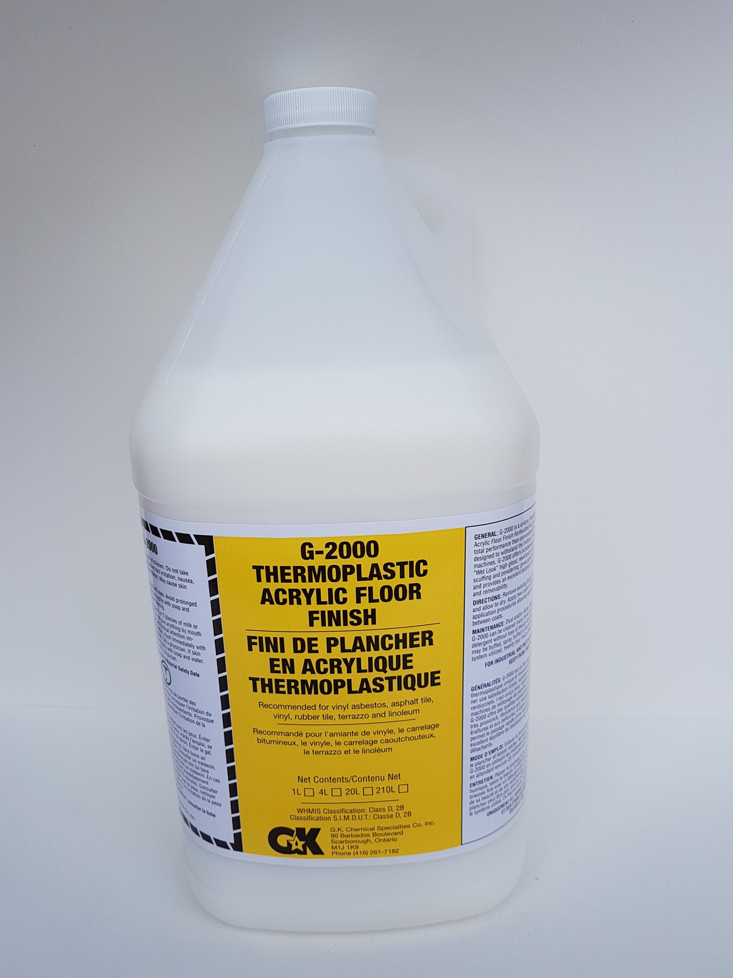G-2000 Thermoplastic Floor Finish 25% 4x4L