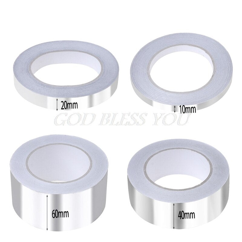 40 Meters Aluminium Foil Adhesive Tape Sealing Duct Tape Heat Resist High Temperature