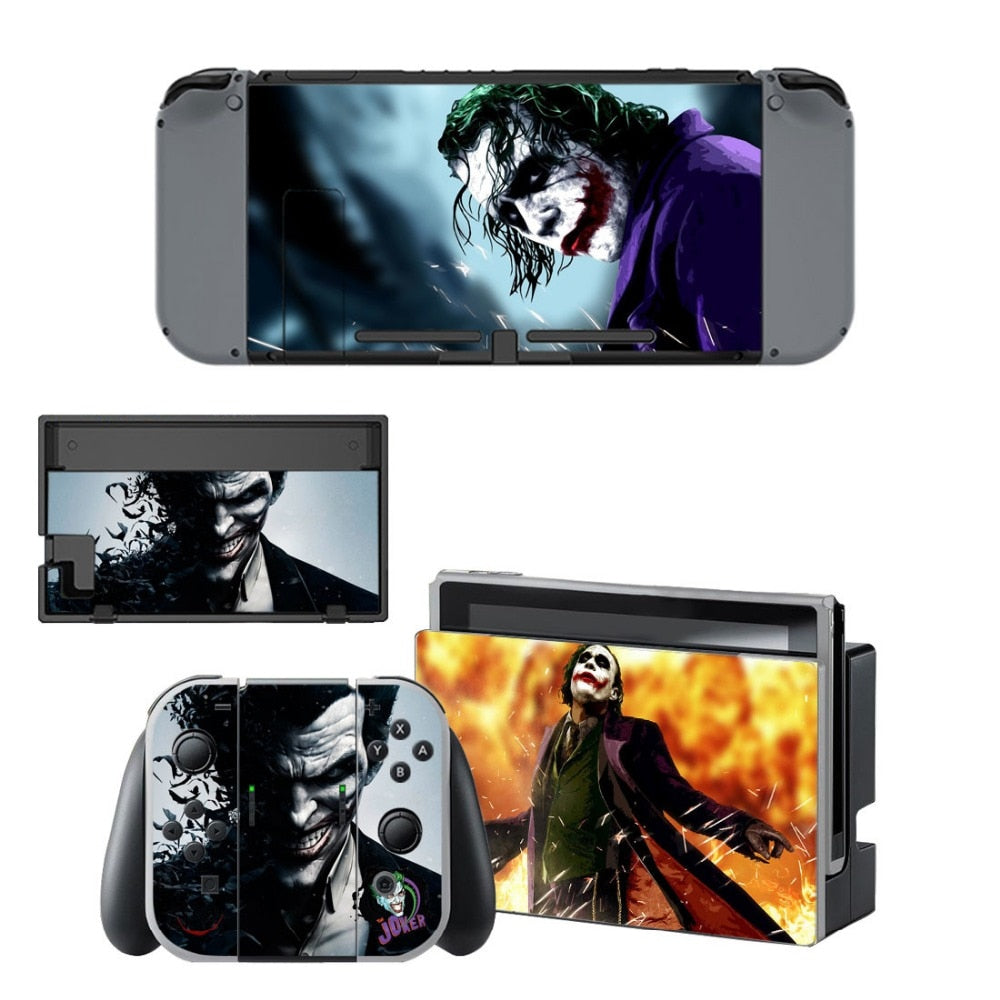 VINYL SKIN STICKER JOKER DECAL COVER for Nintend Switch Console and Joy-Con Controlle
