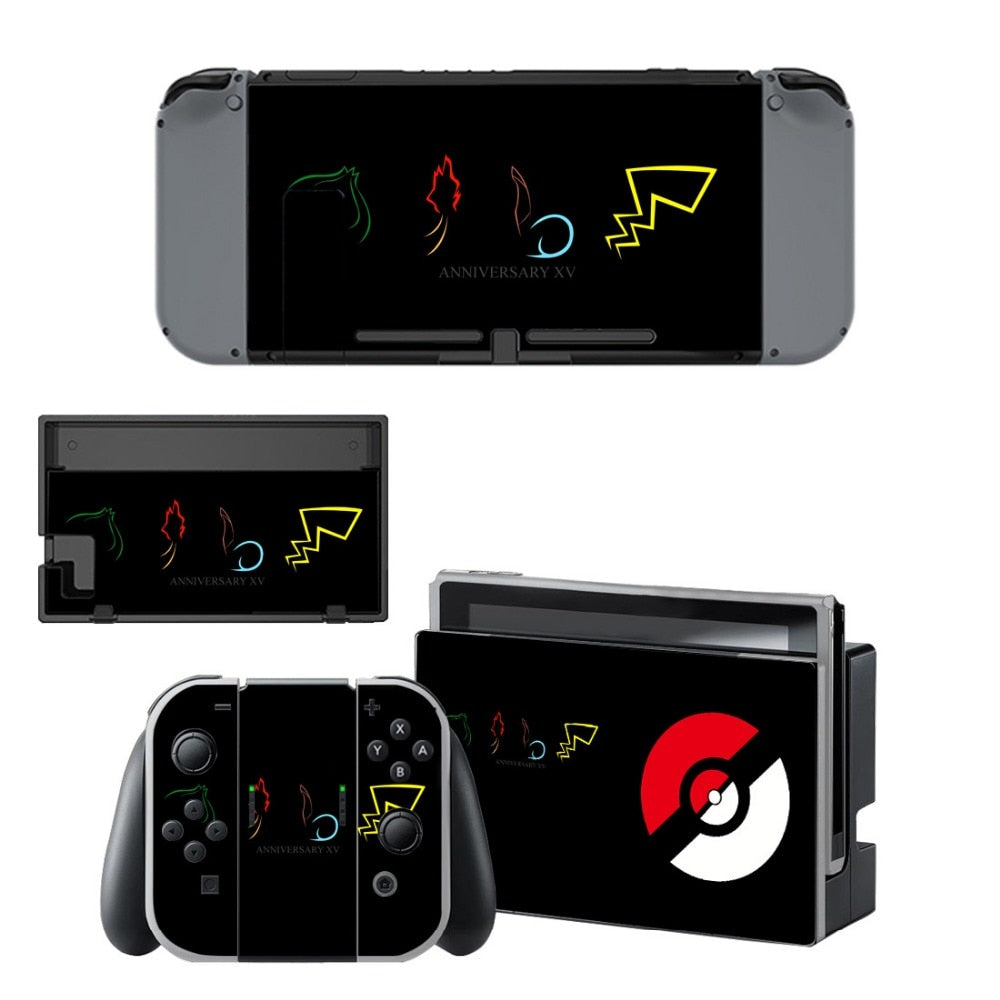 VINYL SKIN STICKER Pokemen DECAL COVER for Nintend Switch Console and Joy-Con Controlle