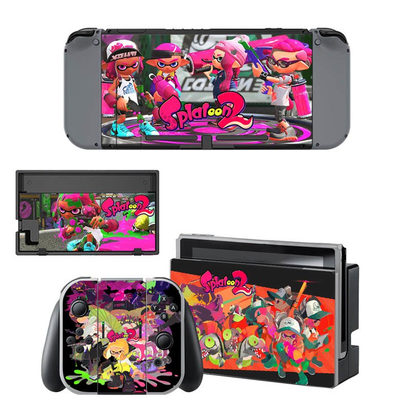VINYL SKIN STICKER Splatoon 2 DECAL COVER for Nintend Switch Console and Joy-Con Controlle