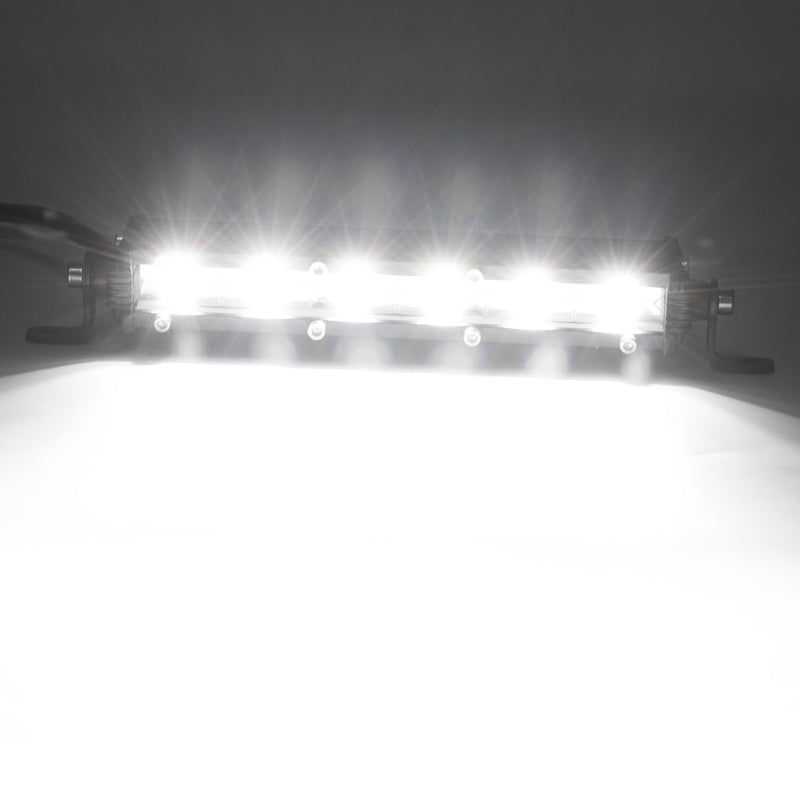 VISORAK 2pcs 7" LED Work Light Bar 18W Spot Offroad Fog LED Light Bar For 4X4 4WD Jeep Truck ATV SUV Pickup 12V 24V LED Beams