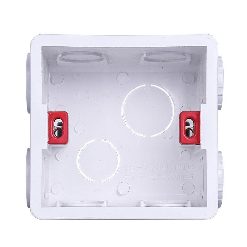 Wall Plate Adjustable Internal Cassette Mounting switch socket Box White/Red/Blue Plastic Materials For 86 Type Standard Light