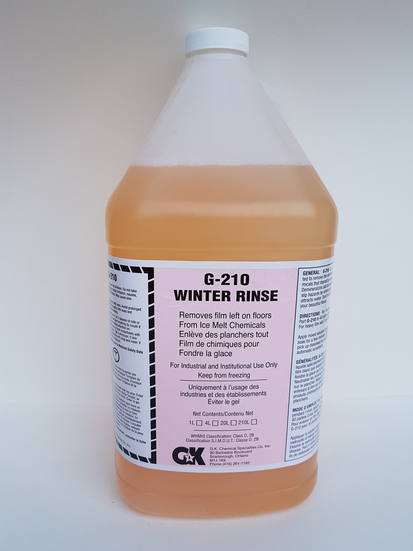 Copy of G-210 Winter Rinse 4L CURBSIDE PICK UP AVAILABLE