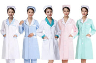 women Medical Coat Clothing Physician Services Uniform Nurse Clothing Long-sleeve Polyester Protect lab coats Cloth Six color