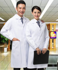 women or men white Medical Coat Clothing Medical Services Uniform Nurse Clothing Long-sleeve Polyester Protect lab coats Cloth