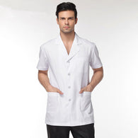 men white Medical Coat Clothing Medical Services Uniform Nurse Clothing Short-sleeve Polyester Protect lab coats Cloth