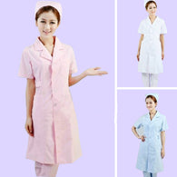 women Short-sleeve Medical Coat Clothing Physician Services Uniform Nurse Clothing Protect lab coats Cloth 3 color