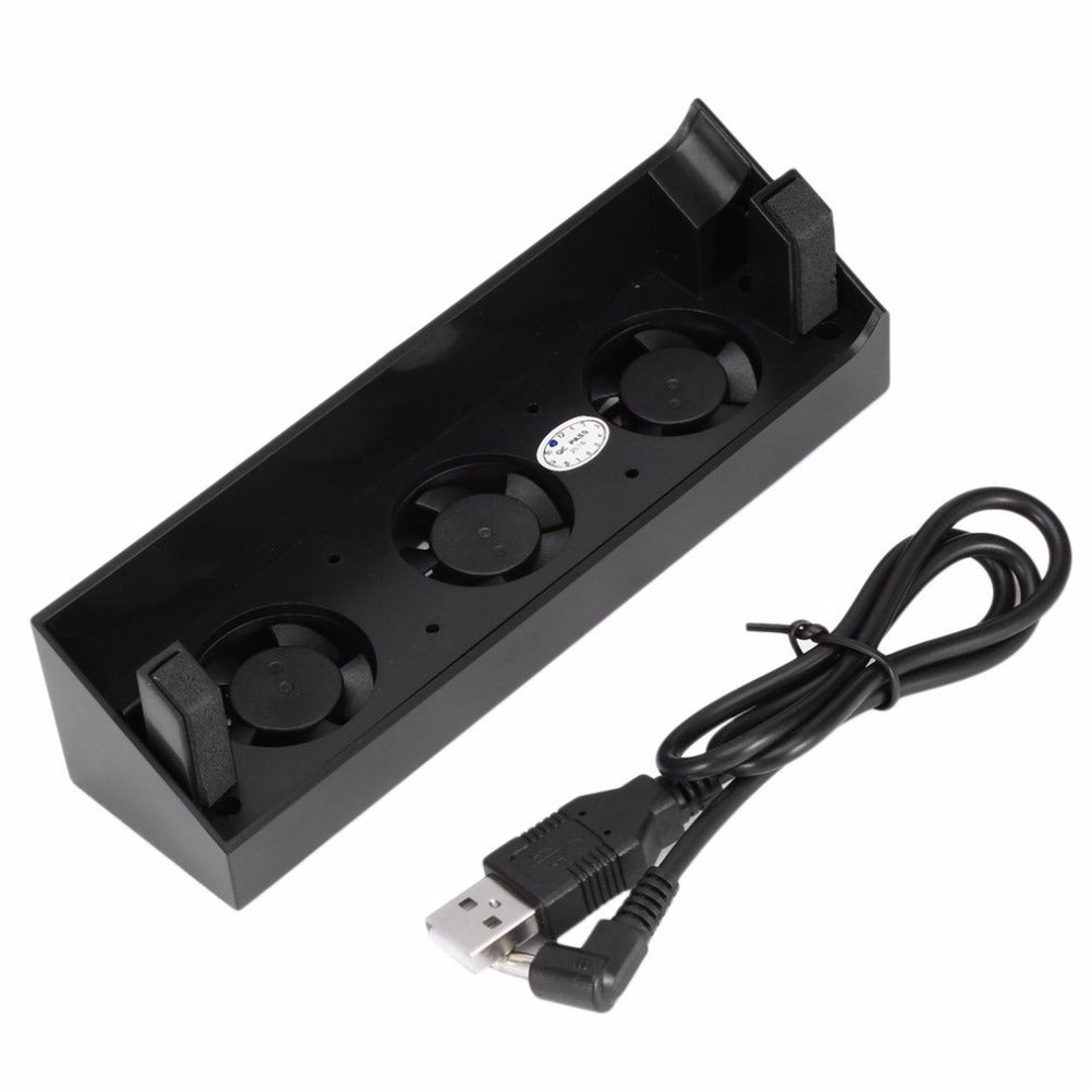Practical Cooling Fan 3 Coolers Heat Exhauster Coolingpad Temperature Control For Playstation 4 Slim Gaming Console