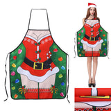 New Christmas Aprons Ladies Men Christmas Decorations Aprons for Home Funny Novelty Kitchen Cooking Apron