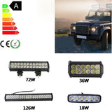 18-126W LED Work Light Beam Light Car Truck SUV 12V /24V LED Cool White Bar Light