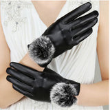 Women's Gloves Soft PU Timeless Touchscreen Texting Cashmere Lined Gloves