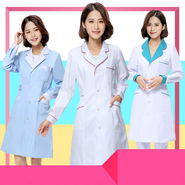 Medical clothing women Medical gown Lab coat White coat Clothes for doctors Summer and Spring Overalls short-sleeved lab coats