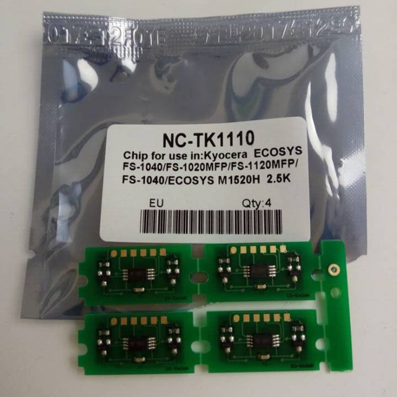 4pcs/lot TK-1110 TK1110 TK 1110 Laser cartridge chip reset compatible for Kyo FS1040 FS1020 FS1120 1040 1020 1120 Toner chips
