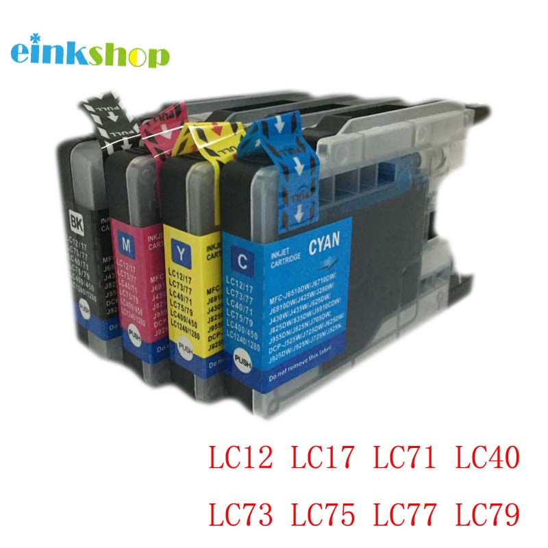 1Set Ink Cartridge for Brother LC12 LC17 LC71 LC40 LC73 LC75 LC77 LC79 LC400 LC450 LC1220 LC1240 LC1280 MFC-J6910CDW/J6710CDW