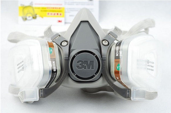 3M 6200 gas mask 7 Piece Suit Respirator with 3M 6001 Suitable for use Anti-Fog Haze Pesticide Painting Spraying