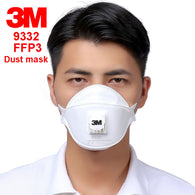 3M 9332 FFP3 respirator dust mask Folding Cold flow valve respirator mask For particles dust flu virus N99 filter mask