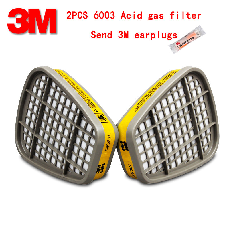 3M 6003 gas mask filter Genuine guarantee Organic vapor Acid gas Sulfur dioxide filter 6000/7000 series of masks filters