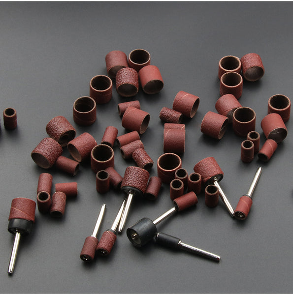 70pcs 8mm 13mm Mini Drill Polishing Tools Sandpaper Ring Grinding Head Sand Paper Roll Metal Rust Cleaning Wood Polishing