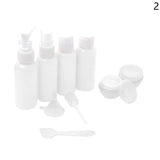 7pcs/Set Travel Mini Make Up Empty Container Spray Bottle Plastic Transparent Eyeshadow Makeup Cosmetic Face Cream Pot Bottles