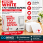 White 1-Ply Dinner Napkins – DNAP01 | Mayfair Paper