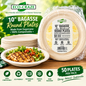 ECO-CRAZE 10" Bagasse Round Plates – 50 Plates per Pack Party time