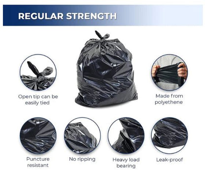 Garbage Bags 30"x38" Black Strong 200/cs. Brand Spartano