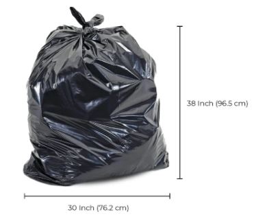 Garbage Bags 30"x38" Black Strong 200/cs. Brand Spartano