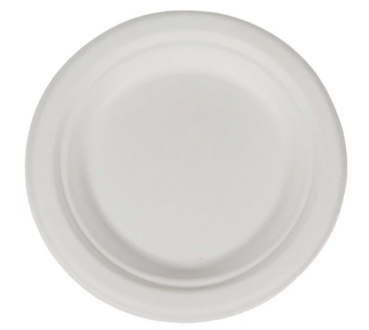 Eco-Craze 6" Round Bagasse Plates – Compostable & Eco-Friendly