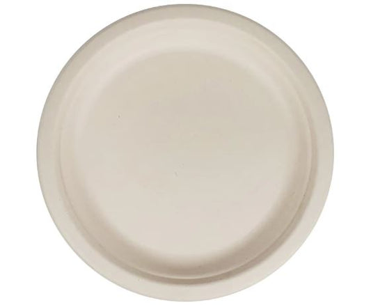 Eco-Craze – 9" Natural Round Plate – Bagasse Party pack 40/Plates