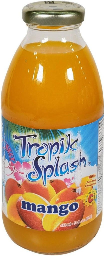 Tropik Splash - Mango Nectar, 473mL Bottle, Pack of 12
