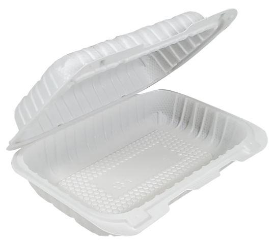 MFPP - Clamshell Container Take out container Strong 9"x6"x3" - White 150/CS