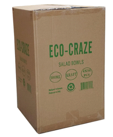 Eco-Craze – Kraft PE-Lined Paper Container – Round – 500ml – SB-500K
