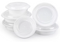 RC24 – 7" Round Microwaveable Takeout Food Container | White | 150/Case