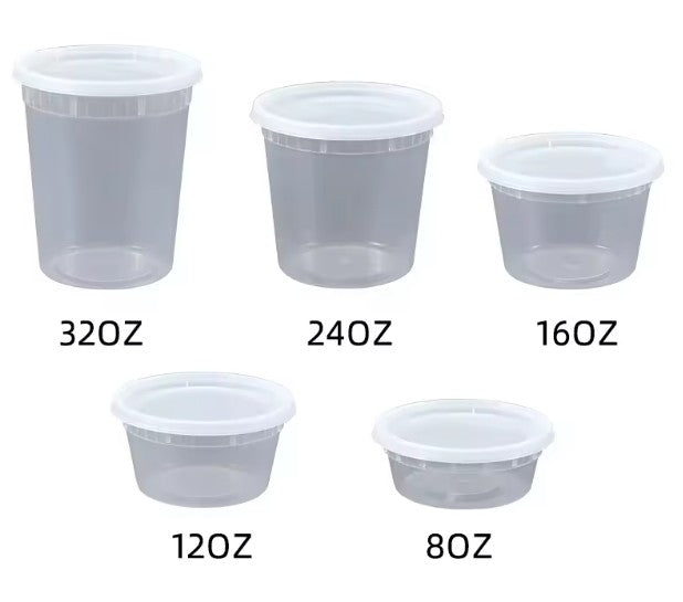 Plastic Soup Cups / Deli Food Storage Containers – Microwaveable & Leakproof 240/cs