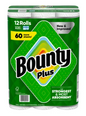 Bounty Plus Paper Towel, 12 Rolls x 91 Sheets