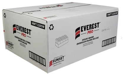Everest Pro – White Paper Hand Towel | 205 | HWT12205W 12 ROLLS SALE!!!!