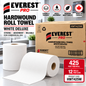 Everest Pro HWT425W White Deluxe Hardwound Roll Paper Towels – 425 ft/Roll, 12 Rolls/Case