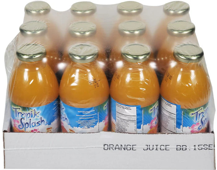 Tropik Splash - Orange Juice, 473mL Bottle, Pack of 12