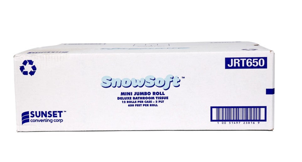 SnowSoft Mini Jumbo Roll Deluxe Bathroom Tissue JRT650