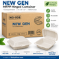 NG-008 – 6" × 6" MFPP Hinged Container, 1 Compartment – 500/Case