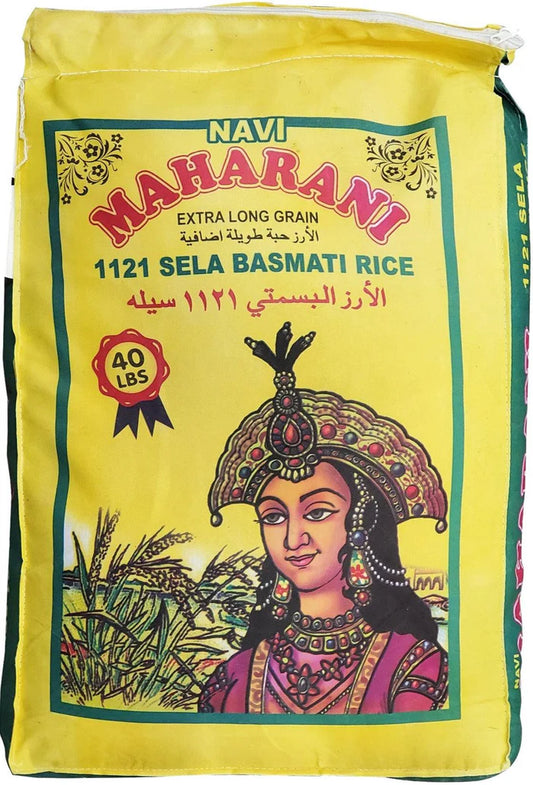 Maharani 1121 Sella Basmati Rice – 40 lb (18.14 kg) order online only GTA skid pricing available