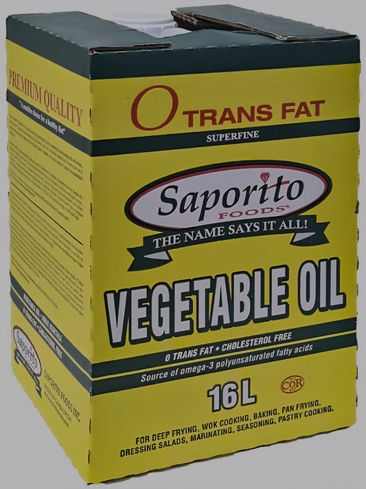 Saporito Vegetable Oil – 16 L (Bag-in-Box)